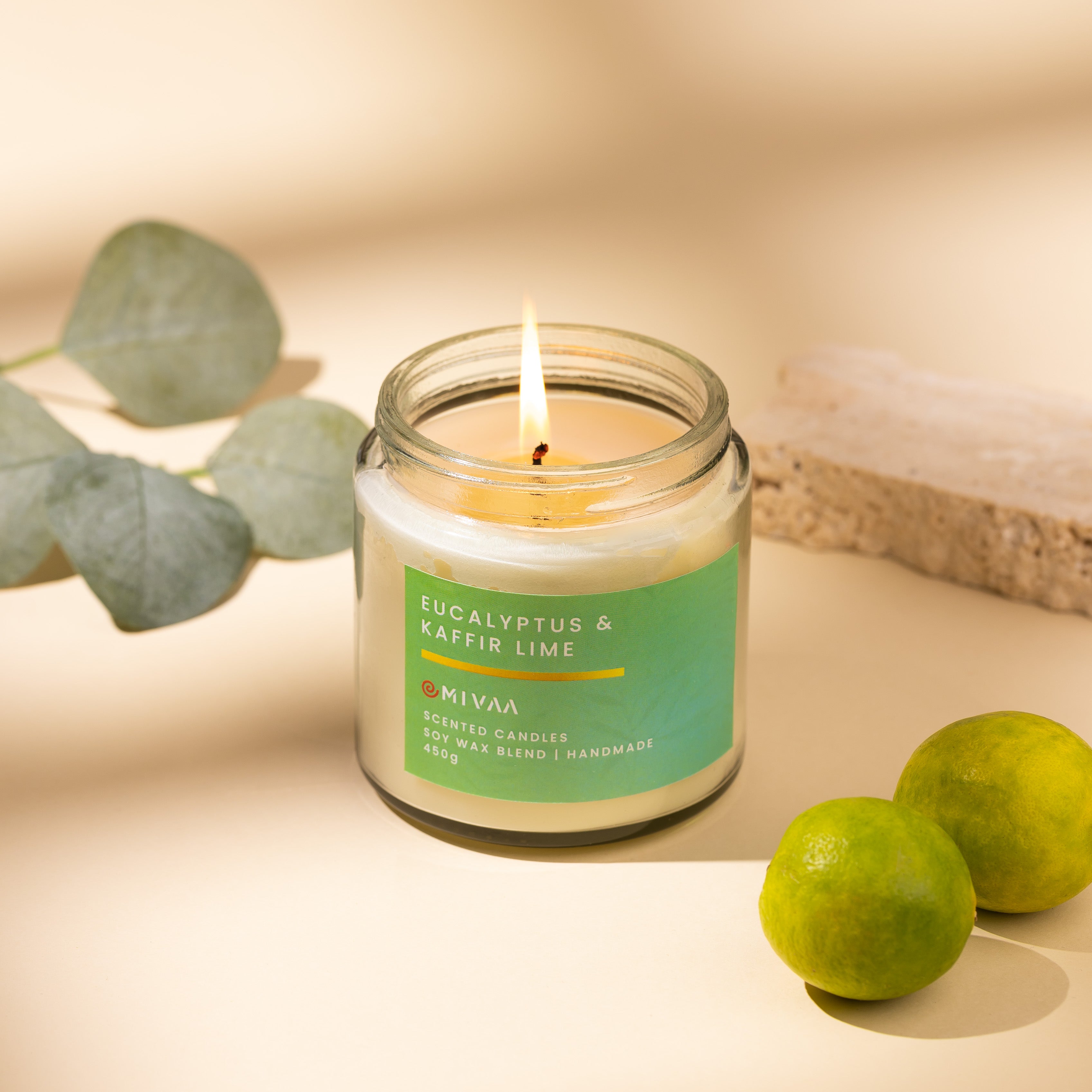 Mivaa Luxury Scented Candle - Eucalyptus Lime