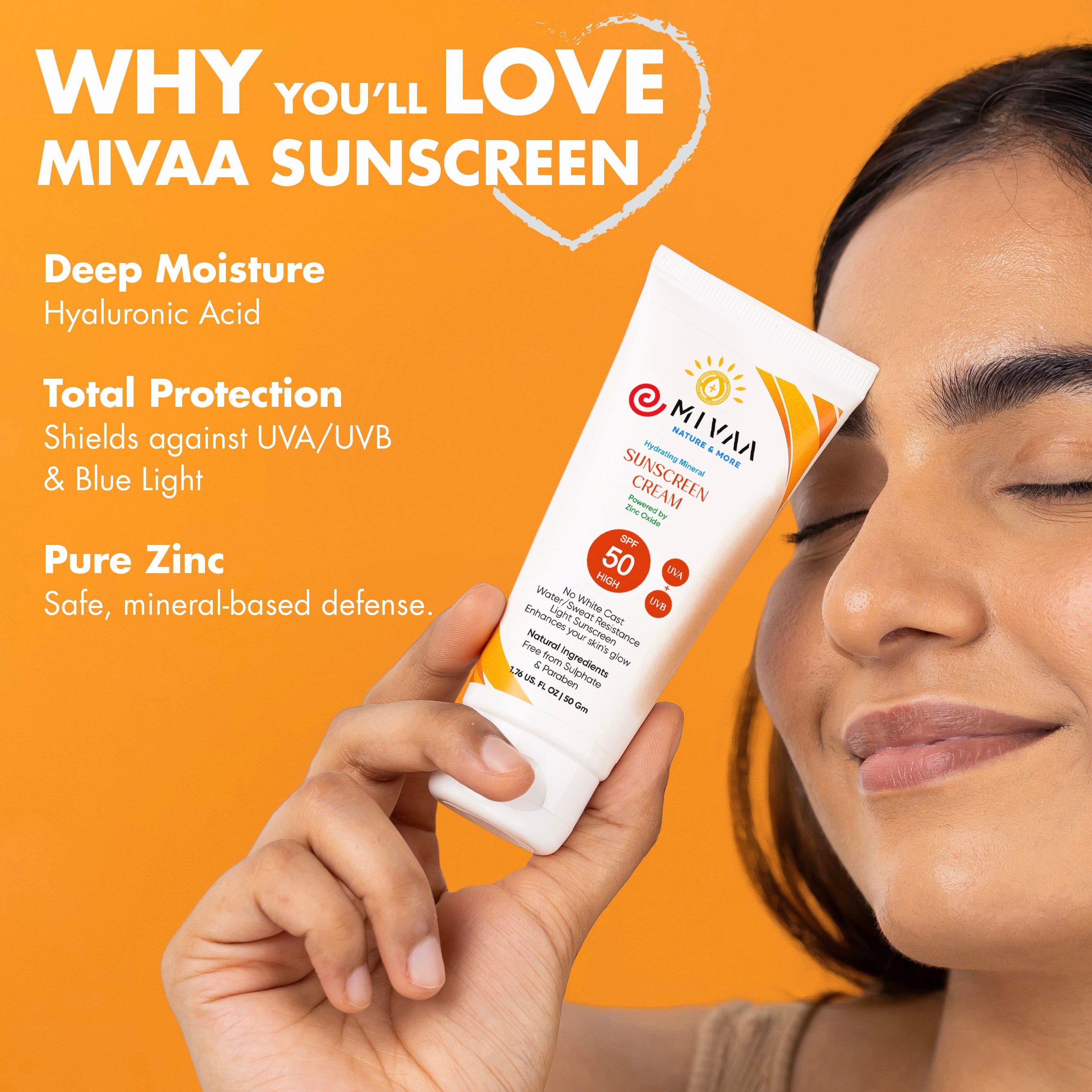 Mivaa Mineral Sunscreen SPF 50, 100ml