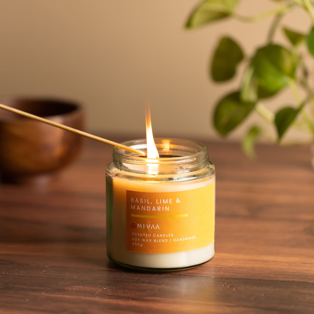 Mivaa Luxury Scented Candle - Basil Citrus