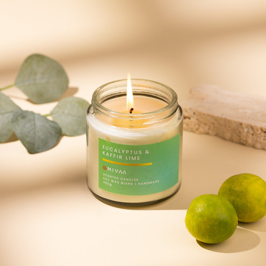 Mivaa Luxury Scented Candle - Eucalyptus Lime